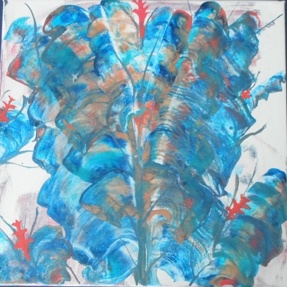 Acrylic Painting, That Weird Tropic Vibe, 10x10 - Picture 2 of 8